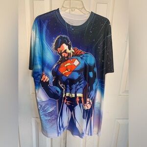 Mens XL Superman DC Comics 3D Shirt‎